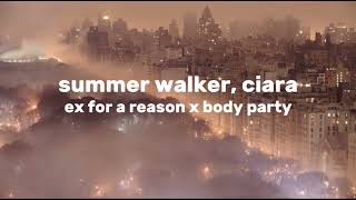 summer walker ciara  ex for a reason x body party sped up amp reverb tik tok version [upl. by Colley545]