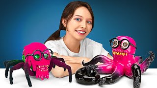 🐙 2 Ways To Turn Cute Slick Slime Sam Into A Terrifying Monster 😱 [upl. by Lekar]