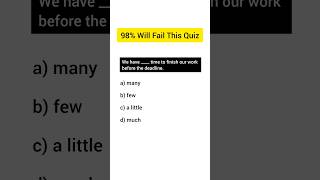 English Quantifiers Quiz few many much a little  shorts shortsvideo [upl. by Tedman]