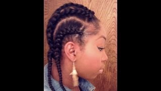 Cornrows Natural Hair Protective Style [upl. by Dlonyar293]