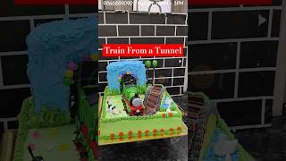 Train coming out of a tunnel theme cake [upl. by Navek]