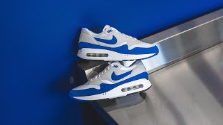 Nike Air Max 1 86 OG Big Bubble quotWhite  Royal Bluequot Review amp OnFeet [upl. by Aleahs684]