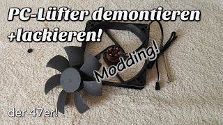 PC Lüfter demontieren  auseinander bauen  lackieren modding [upl. by Rehtaeh]