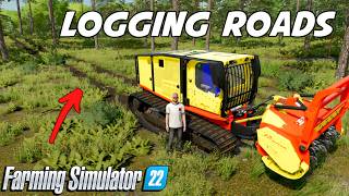 Easiest Way To Make Logging Roads In Farming Simulator 22 [upl. by Mollie]