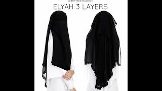 Tutorial Niqab 3 Layers  Niqab Elyah by QibtiyyahExclusiveKL [upl. by Ben]