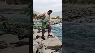 Traditional cast net fishing in river  fisherman VS river netfishing shorts viral viralvideo [upl. by Onairam]