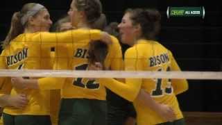 NDSU Volleyball Drops Match to Denver in Three [upl. by Thury]