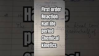 First order reaction half life period chemical kinetics class 12 chemistry  class12chemistry [upl. by Molloy]