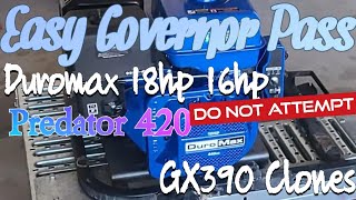 DIY Easy Governor Bypass Duromax 18hp XP18HPE Predator 420cc and other GX390 Clones [upl. by Arammahs]