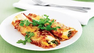 Spinach and Ricotta Cannelloni  How to make Spinach and Ricotta Cannelloni Complete Recipe [upl. by Nosmoht108]