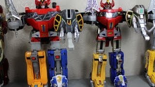 Mighty Morphin Power Rangers Legacy amp 1993 Dino Megazord Toy Review [upl. by Ettenaej]