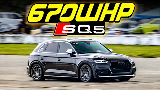 HYBRID TURBO Audi SUV Goes Roll RACING INSANELY QUICK [upl. by Orvan569]