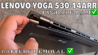 Lenovo Yoga 53014ARR ↪️ How To Upgrade Ram amp How To ReplaceRemove Battery [upl. by Analihp]