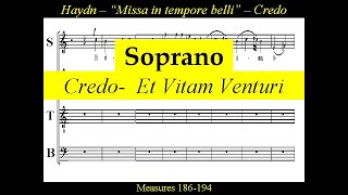 Haydn  Missa In Tempore Belli  Paukenmesse  3d Credo  Et Vitam Venturi  Soprano [upl. by Thetisa]