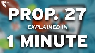 California Prop 27 Online Sports Betting explained in 1 min 2022 [upl. by Annayk]