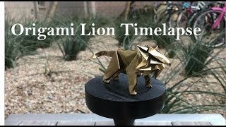 Origami Lion Timelapse [upl. by Nangatrad]