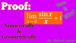 How and why sinxx  1  proof numerically and geometricallyusing 2D graphcalculus [upl. by Gnohp716]