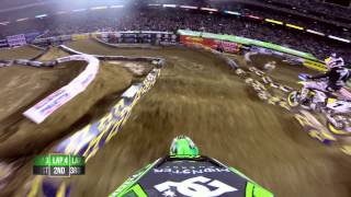 GoPro HD James Stewart and Ryan Villopoto Main Event 2014 Monster Energy Supercross from San Diego [upl. by Eltsyrhc]