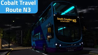 Roblox Croydon  Cobalt Travel  Route N3 [upl. by Tarabar]