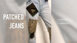 UO DIY Patched Jeans [upl. by Icart]