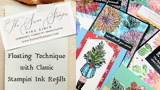 Floating Technique with Classic Stampin Ink Refills [upl. by Arualana]