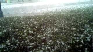 Dallas Lakewood Hail storm on 61312  Huge baseball sized hail stones [upl. by Eiznil521]