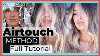 Air touch technique  Dimensional Blonde with FACE FRAME [upl. by Amehr287]