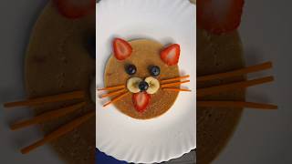 Make kitty snack with cake 🥰make kitty snack with pancakes food kittysnack pancake trending [upl. by Xineohp]