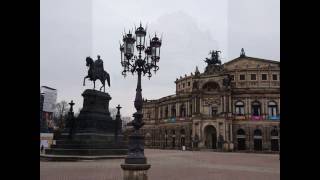 Dresden Semper Oper  Frauenkirche Busse Aleppo Zwinger und Schloss Residenz [upl. by Gregson]