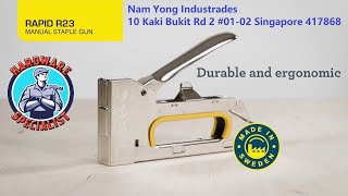 Rapid R23 Staple Gun  Hand Tacker [upl. by Yznyl]