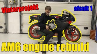 AM6 motorengine rebuild Rieju mrt Vinterprojekt afsnit 1 [upl. by Swithin904]