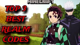 TOP 3 BEST REALM CODES FOR MINECRAFT BEDROCK EDITION [upl. by Heather112]