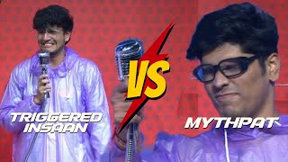 Triggered Insaan VS Mythpat  Google play live  Singing challenge [upl. by Aelak188]