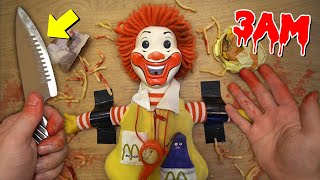 CUTTING OPEN HAUNTED RONALD MCDONALD DOLL AT 3 AM WHATS INSIDE [upl. by Eiralav]