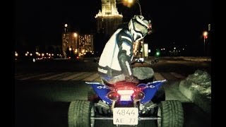 Yamaha Raptor 700 Banshee 350 Yfz600Rs Night Stunt  Moscow [upl. by Idnam]