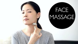 Facial Lymphatic Drainage Massage Using Jade Roller [upl. by Mathew]