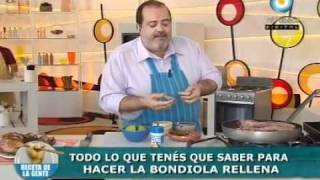 Receta de la gente Sabrosa bondiola rellena de panceta y queso [upl. by Melbourne997]