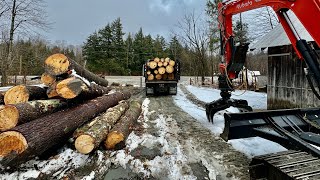 Hauling Logs To The Mill And Fixing Muddy Driveways [upl. by Micah618]