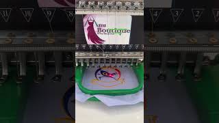 Logo Embroidery print Computer Machine Embroidery  Anu Boutiques Best tailors in Guntur [upl. by Anwahs]