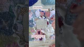 Satisfying glue pour on tufted rug diy ruglove artwork rugmaking artist satisfying process [upl. by Pack]