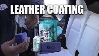 INSTALLING GYEON LEATHER SHIELD  H2O AUTO DETAIL SUPPLY [upl. by Enrobialc]