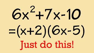 The only method you need for factoring trinomials ax2bxc [upl. by Nairred720]