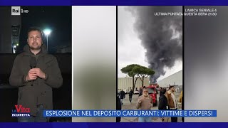 Esplosione nel deposito Eni 2 morti tre dispersi e 26 feriti  La Vita in diretta 09122024 [upl. by Amalea]