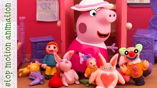 tidying up in grandmas house Peppa Pig toys Stop motion animation new episodes 2018 [upl. by Mettah594]