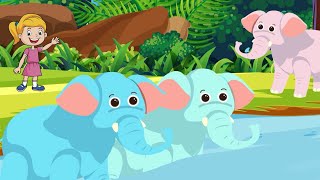 🐘 Ek Mota Hathi  एक मोटा हाथी  Hindi Nursery Rhymes for Kids  1 [upl. by Ruberta]