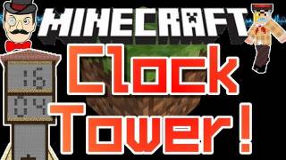 Minecraft REDSTONE CLOCK TOWER Creation  Working Digital Big Ben [upl. by Hebner585]