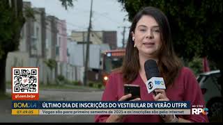 Mídia  RPC I Último dia de inscrição do Vestibular de Verão da UTFPR [upl. by Aiuqet39]