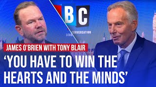 Tony Blair tells James OBrien the only way to get peace in the Middle East  LBC [upl. by Rowen]