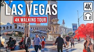 Las Vegas strip walk 4k [upl. by Ramalahs]