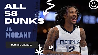 Ja Morant ALL 58 Dunks From 202122 NBA Regular Season  King of NBA [upl. by Yrian]